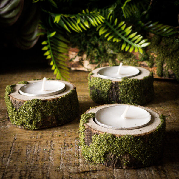 Moss covered Tealights