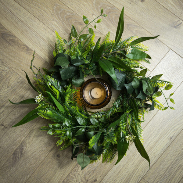 Forest Fern Candle Wreath Ring