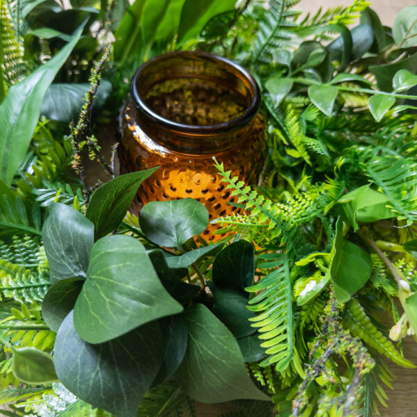 Forest Fern Candle Wreath Ring - Image 4
