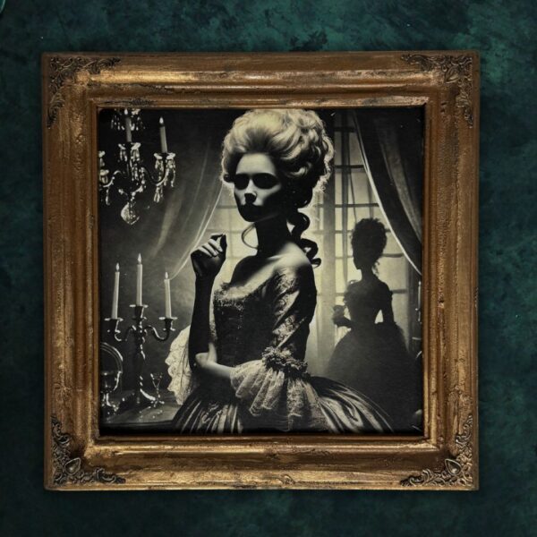 Vintage Framed Rococo Lady